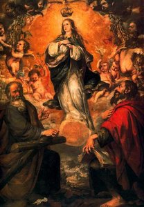 La Inmaculada Concepción Con San Felipe Y Santiago El Menor — Juan De Valdés Leal