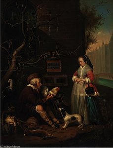 An Old Man Selling Poultry — Gabriel Metsu
