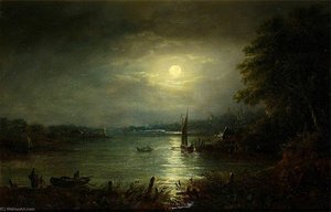 Moonlit River Landscape — John Moore Von Ipswich