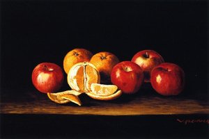 Still Life With Apples And Oranges — Joseph Kleitsch