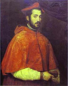 Portrait Of Cardinal Alessandro Farnese — Titian