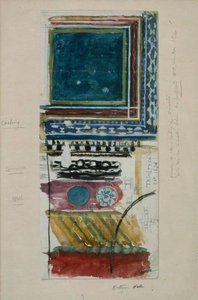 Sketch Of Wall, Cornice, And Ceiling Of Trinity Church, Boston — John La Farge