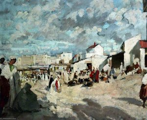 The Market Place, Tangiers, Morocco — Philip Connard