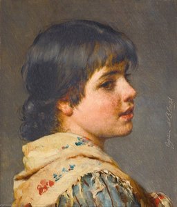 Eine Venezianerin (a Venetian Girl) — Eugen Von Blaas