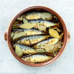 Pickled fried sardines