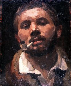 Autoportrait À La Pipe Selbstbildnis Mit Einer Tonpfeife (traduction) — Beeh René