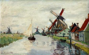 Windmills In Holland — Claude Monet, Impressionism