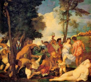 Bacanale — Tiziano, Alto Renacimiento