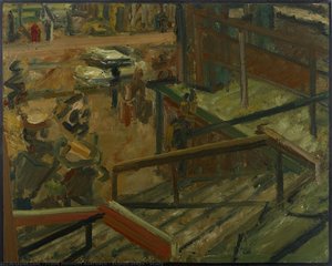 Euston Steps - Study — Frank Helmuth Auerbach, Expressionism