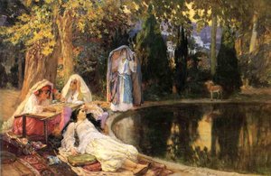 In The Garden At Mustapha — Frederick Arthur Bridgman