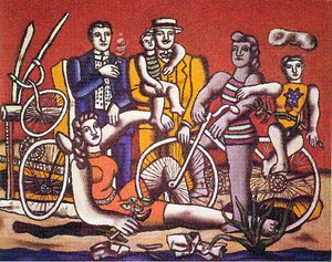 Recreación Sobre Un Fondo Rojo — Fernand Léger, Cubismo