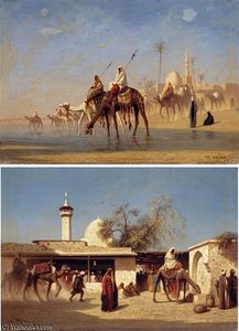 A Pair Of Paintings — Charles Théodore Frère Dit Frère Bey