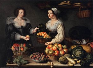 The Fruit And Vegetable Costermonger — Louise Moillon, Baroque Still Life