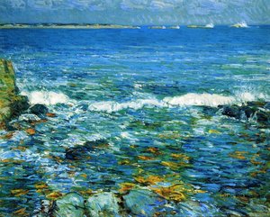 Duck Island From Appledore — Frederick Childe Hassam, American Impressionism