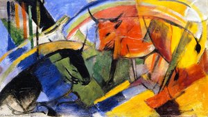 Small Picture With Cattle — Franz Marc, Expressionism