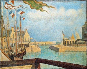 Sunday At Port En Bessin — Georges Seurat, Pointillist Impressionism