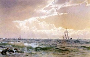 Coastal Scene With Sailboats — William Trost Richards