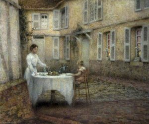 Le Gouter Au Jardin — Henri Le Sidaner