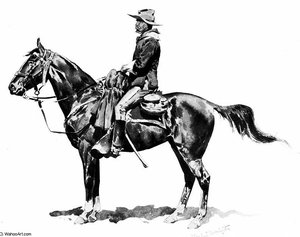 Cavalry Officer On Campaign — Frederic Remington