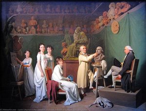 Houdon Modelant Le Buste De Laplace Dans Son Atelier — Louis Léopold Boilly