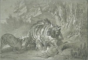 Une Hyène Poursuivie Par Des Chiens — Jean-baptiste Oudry