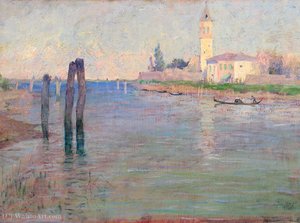The Gondolier, Venice, (1894) — Guy Rose