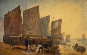 Fishing Boats, Hastings — David Cox The Elder