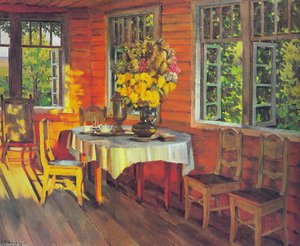August Evening. Last Ray. Ligachevo — Konstantin Yuon