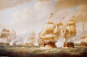 Duckworth's Action Off San Domingo — Nicholas Pocock