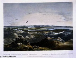 Junction Of The Yellow Stone River — Karl Bodmer