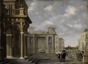 Courtyard Of A Palace — Дирк Ван Делен
