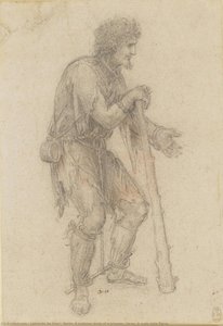 Recto: A Costume Study Of A Prisoner. Verso: A Nude Male Figure — Leonardo Da Vinci, High Renaissance