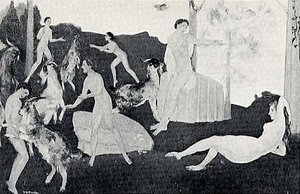 In Praise Of Green, (painting) — Arthur B. Davies