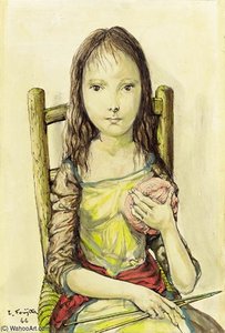 Jeune Fille Assise — Léonard Tsuguharu Foujita