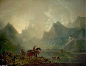 Llanberis Lake And Dolbadarn Castle — George Barret The Elder