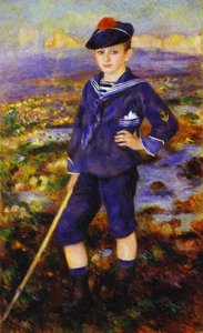 Young Boy On The Beach Of Yport (robert Nunès) — Pierre-auguste Renoir, Impressionism
