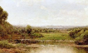 Landscape with Fisherman by a Pond