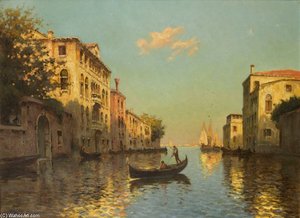 Canal Scene Venice — Antione Bouvard