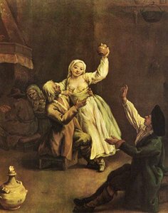 Allegra Coppia. . Venezia Ca' Rezzonico. — Pietro Longhi