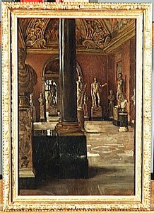VUE DE LA SALLE DE SEPTIME SEVERE PRISE DE LA SALLE DE LA PAIX AU LOUVRE
