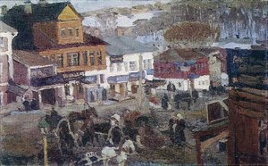 In The Monastery Tenements. Near Troitse-sergiyev — Konstantin Yuon