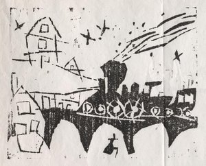 Locomotive On The Bridge — Lyonel Feininger