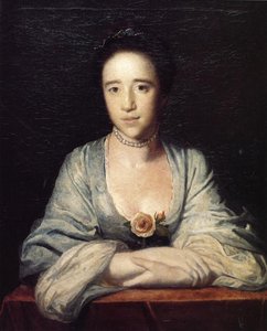 Young Woman Leaning On A Ledge — Sir Joshua Reynolds