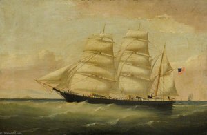 The Barque 'lord Clarendon' Under Way — William Horde Yorke