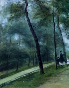 A Walk In The Woods (also Known As Madame Lecoeur And Her Children) — Pierre-auguste Renoir, Impressionism