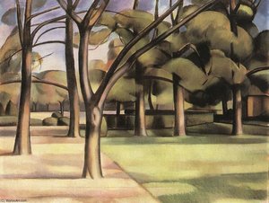 Trees (view Of The City Garden) — Janos Kmetty