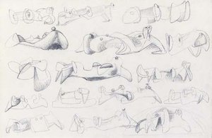 Drawing For Sculpture; Reclining Figures — Henry Moore