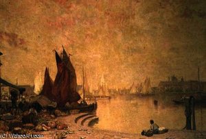 A Venetian Quay — Alfred Edward East