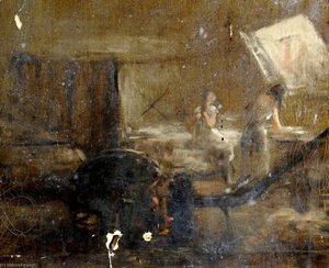 Study Of A Loft Room (detail) — Frederick William Elwell