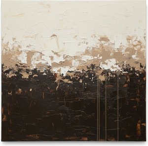 Monolithic Shadows And Ethereal Light: A Singular Study In Earth And Void — David Moreau, Contemporary Abstract